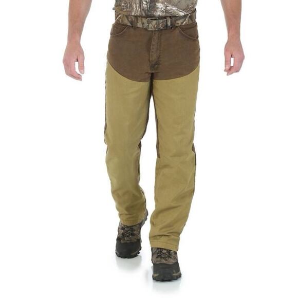 Wrangler 36 X 30 Progear Upland Double Knee Jeans Night Brown Faded Streetwear